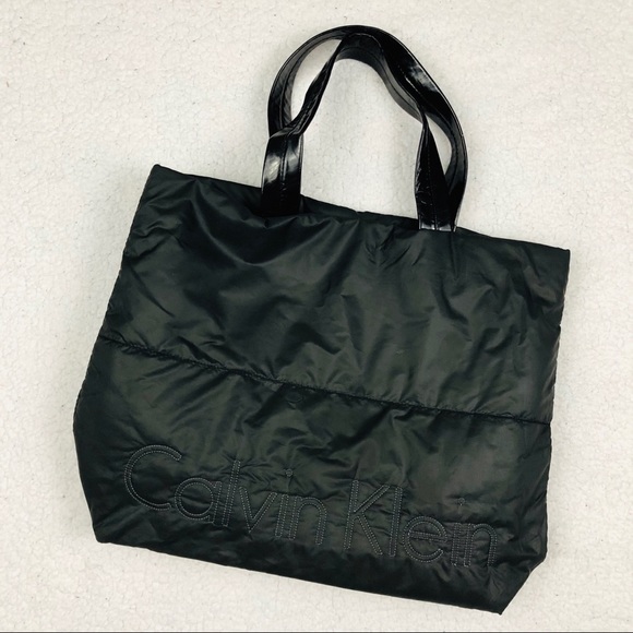 Calvin Klein Black Puffy Tote/ Purse